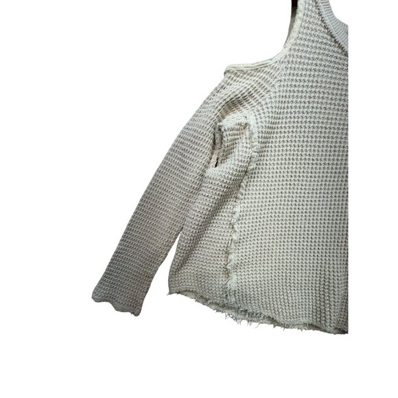 Free People Womens Cold Shoulder Knit Sweater Ivory Size XS Cream - Picture 6 of 13